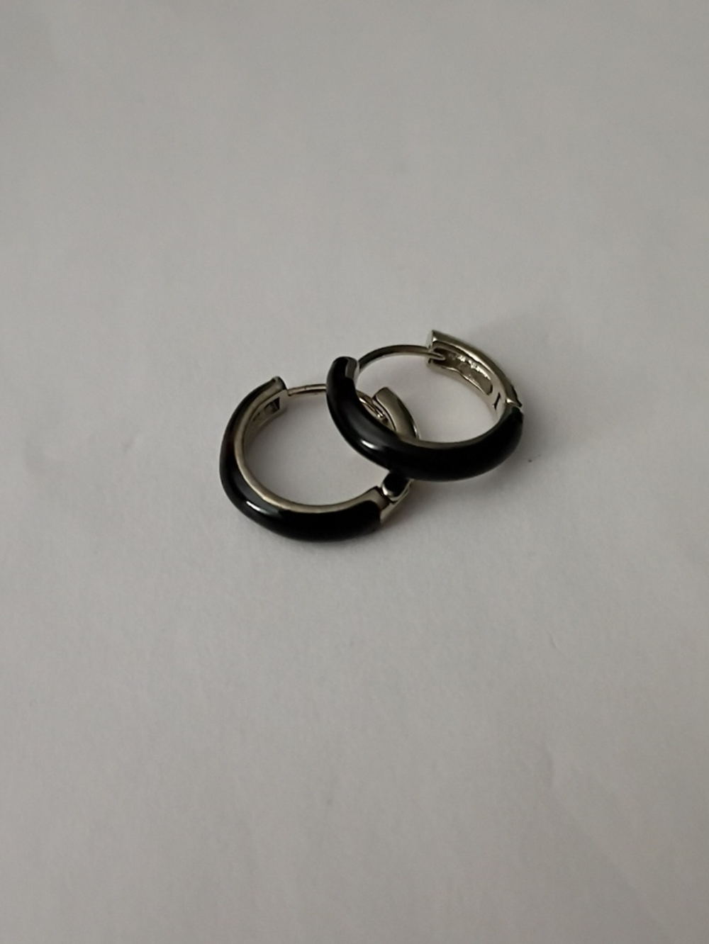 Black Hoop Earrings